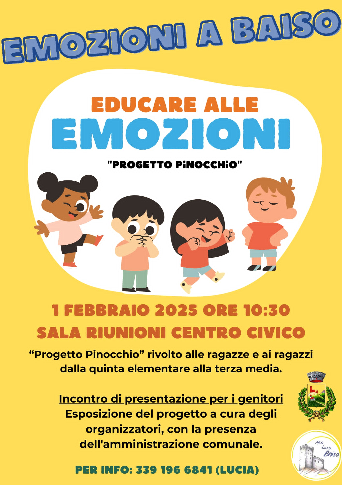 Emozioni a Baiso - presentazione del Progetto "Pinocchio"